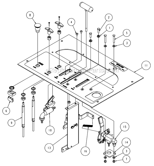 Page Q Diagram and Parts List for MK-4036HY  MK Diamond Concrete Saw